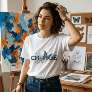 Change Butterfly Graphic T-Shirt | Inspirational Artistic Tee