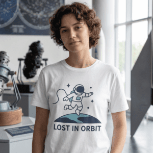 Lost In Orbit Graphic T-Shirt | Space Explorer Aesthetic Tee