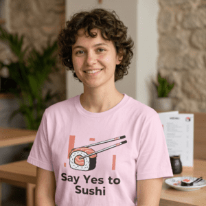 Say Yes to Sushi Graphic T-Shirt | Funny Food Lover Tee