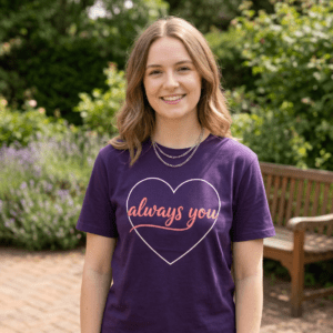 Always You Heart Graphic T-Shirt for Women | Cute Aesthetic Tee