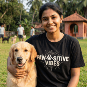 Paw-sitive Vibes Dog Lover Graphic T-Shirt | Cute Pet Lover Tee