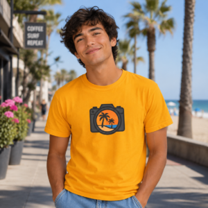 Capture Moments Camera Graphic Unisex Softstyle T-Shirt | Photography Tee