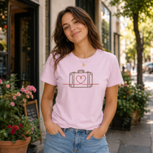Travel Heart Graphic Unisex Softstyle T-Shirt | Adventure Lover Tee