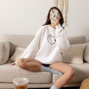 Pet Lover Heart Paw Crewneck Sweatshirt